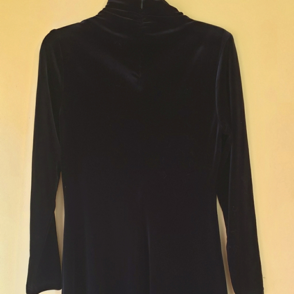 Vintage Moda International Velveteen Black Dress Juniors Size Medium